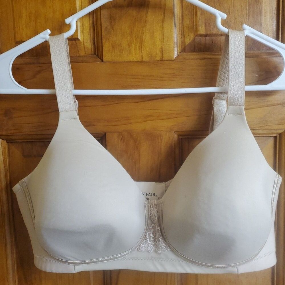 Vanity Fair Beauty Back Full Figure Bra Womens 36D Beige Nude‎ Underwire